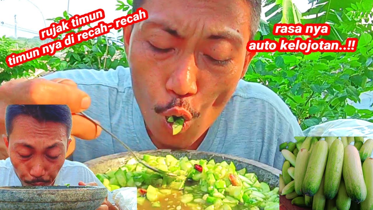Mukbang rujak timun!!ternyata ngerujak timun di recah seger nya kelewat!!