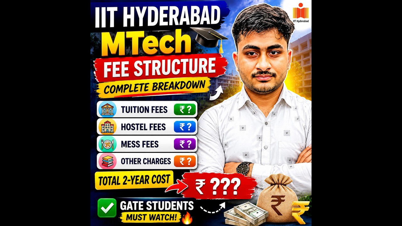 IIT Hyderabad MTech Fee structure 💰 GATE Students Must Watch
