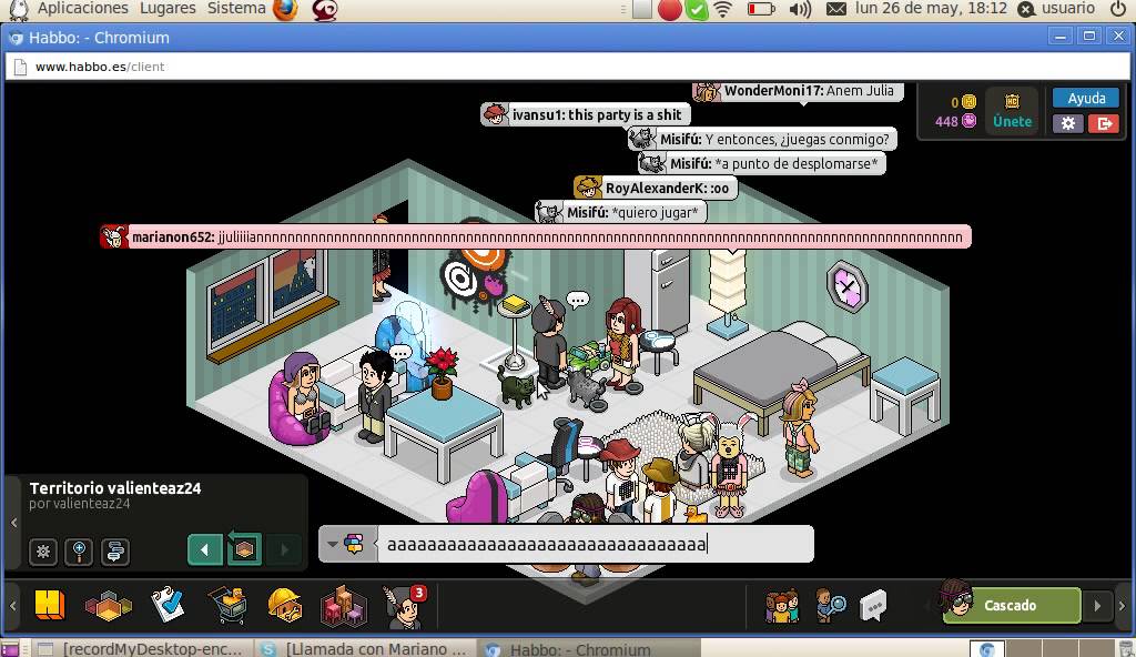 Dani : Risas y patadas con mariano en habbo