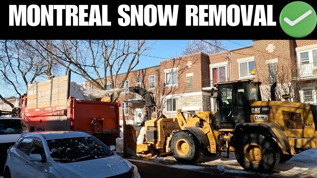 Montreal Snow Removal in Action | Heavy Equipment Clearing City Streets