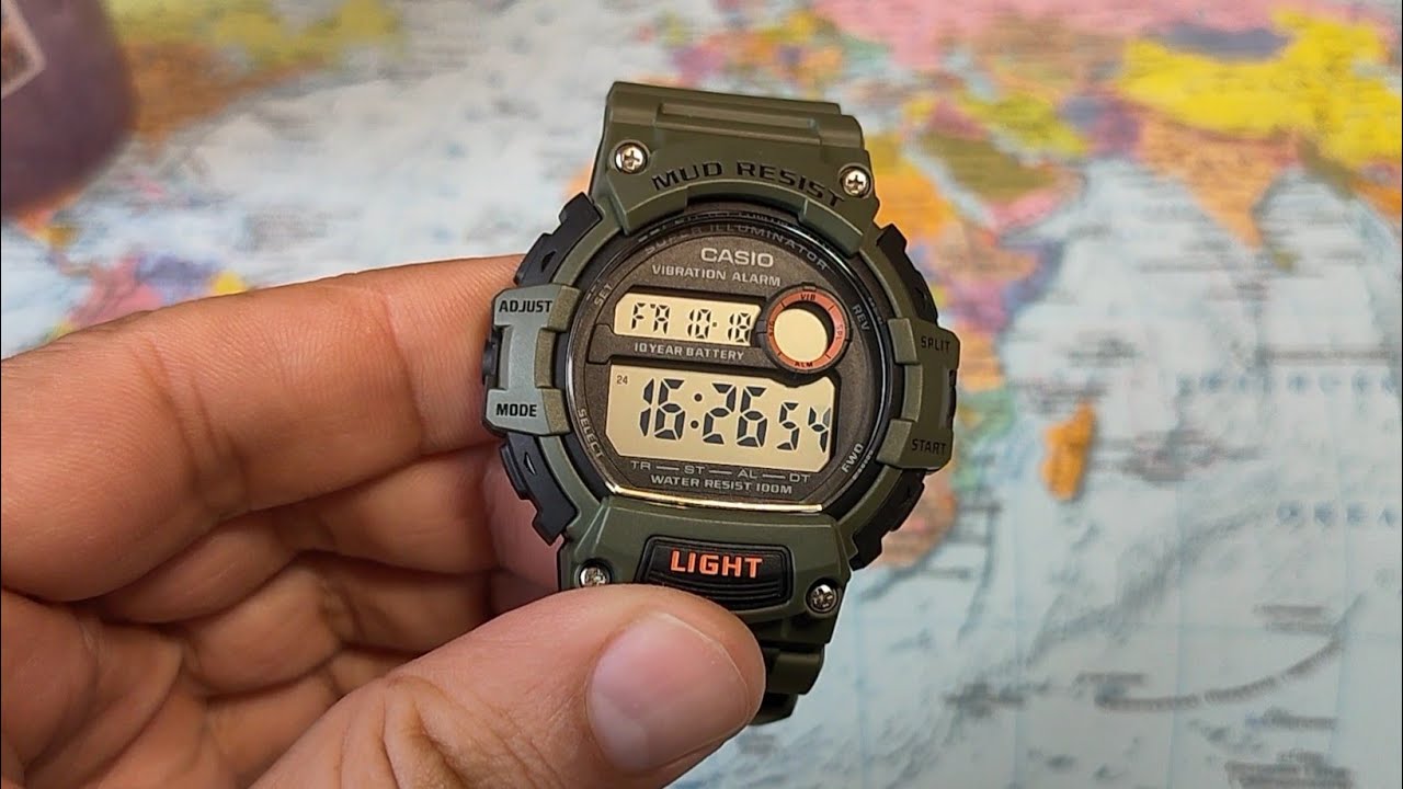 Casio TRT-110H. Часы с вибросигналом и защитой от грязи и пыли.