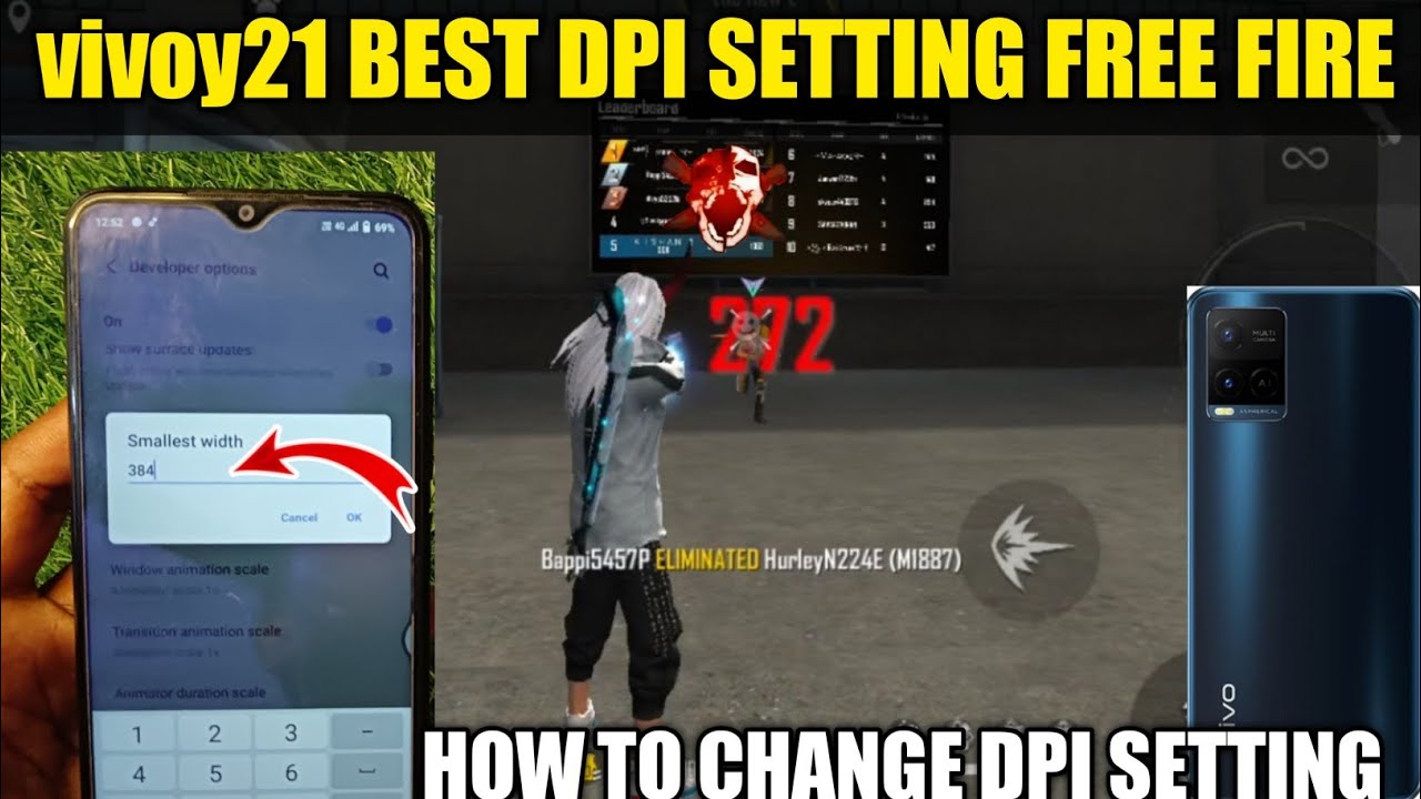 VIVO Y21 BEST DPI SETTING FOR FREE FIRE // HOW TO CHANGE DPI SETTING IN VIVO Y21 FREE FIRE