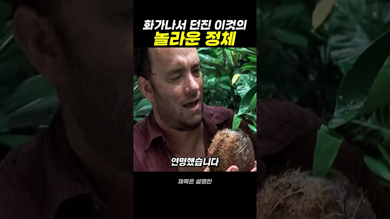 화가나서 던진 이것의 놀라운 정체