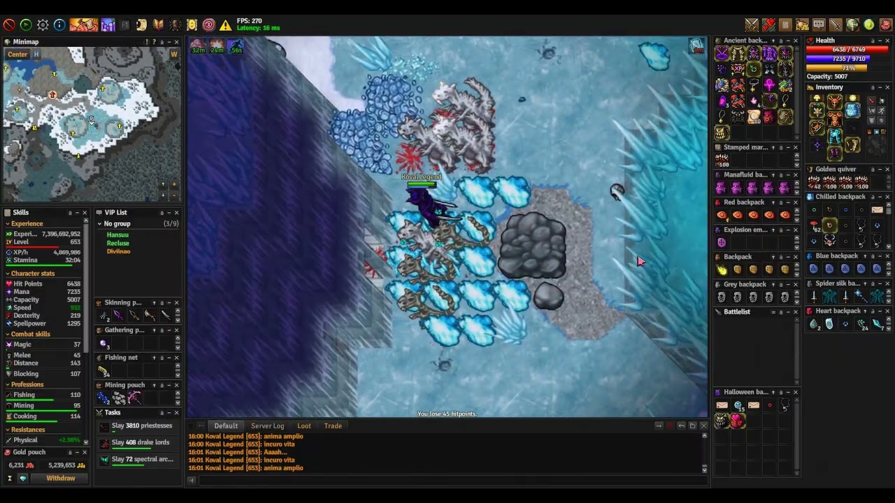 [Medivia.Online] - How to exp on Frostmaidens (~4kk/h)