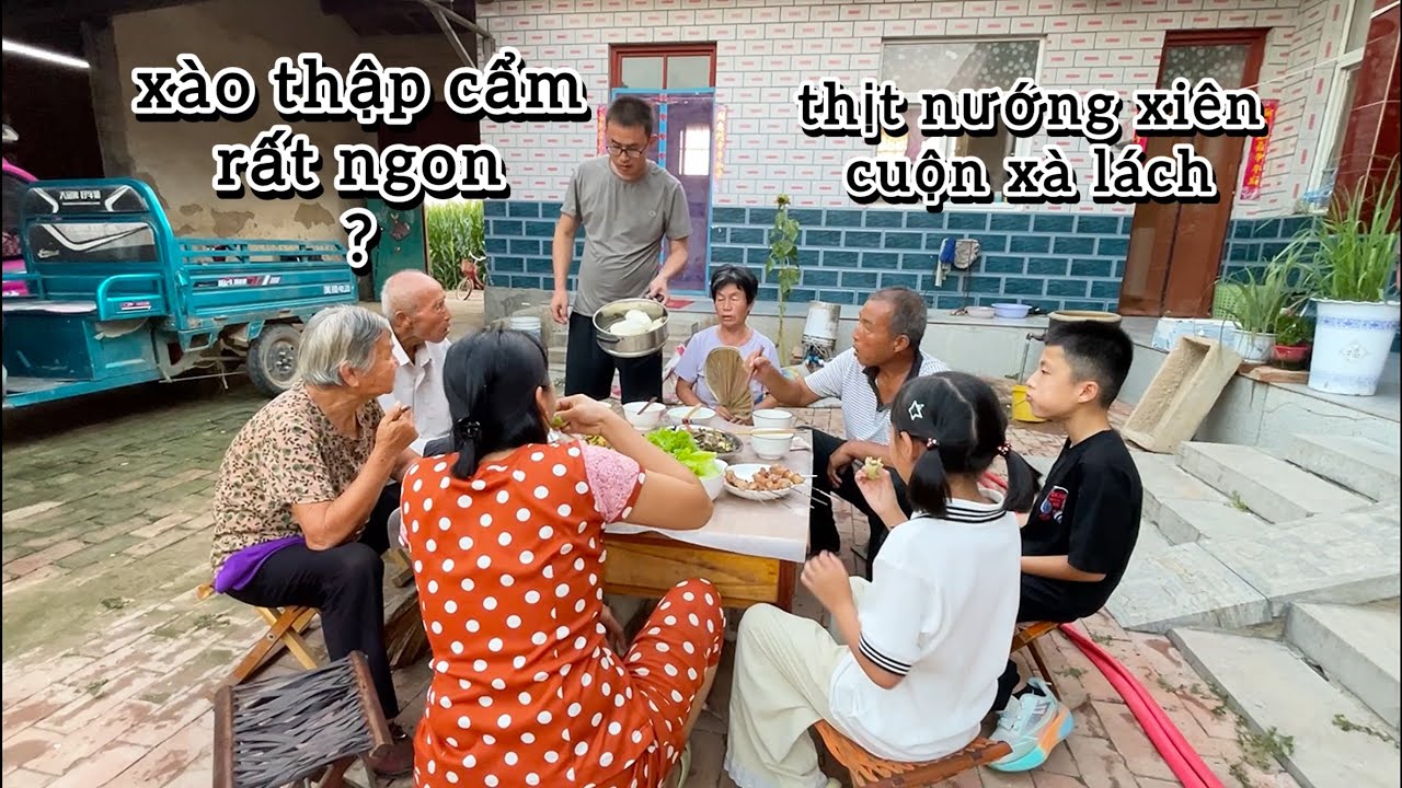 #711 Đưa sen đi học về khuy c&ugrave;ng thao dọn vườn rau buổi cơm qu&acirc;y quần khi gia đ&igrave;nh đ&ocirc;ng đủ 4 nh&agrave;