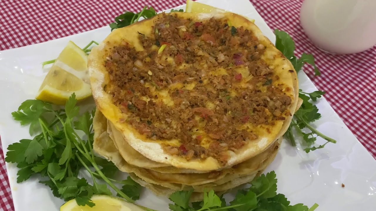 Çıtır çıtır fındık lahmacun // Evde lahmacun nasıl yapılır? Tavada pişen lahmacun 💯😋