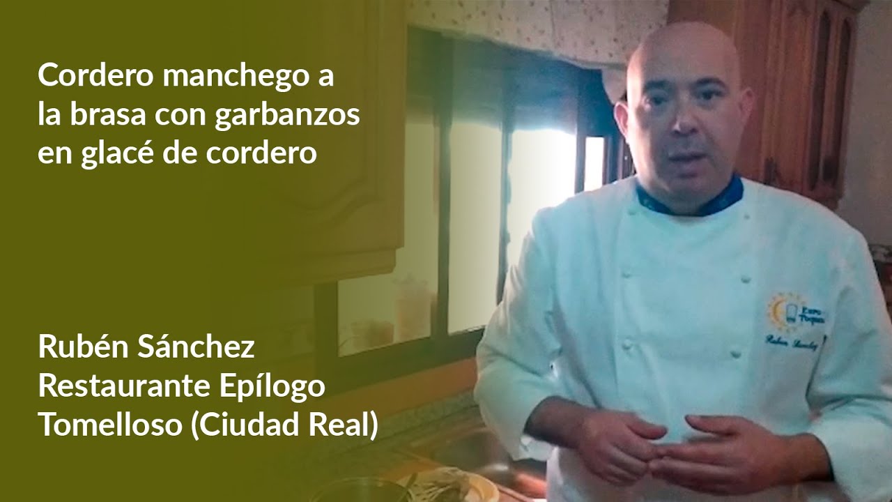 Cordero manchego a la brasa con garbanzos en glacé - Rubén Sánchez - Restaurante Epílogo (Tomelloso)