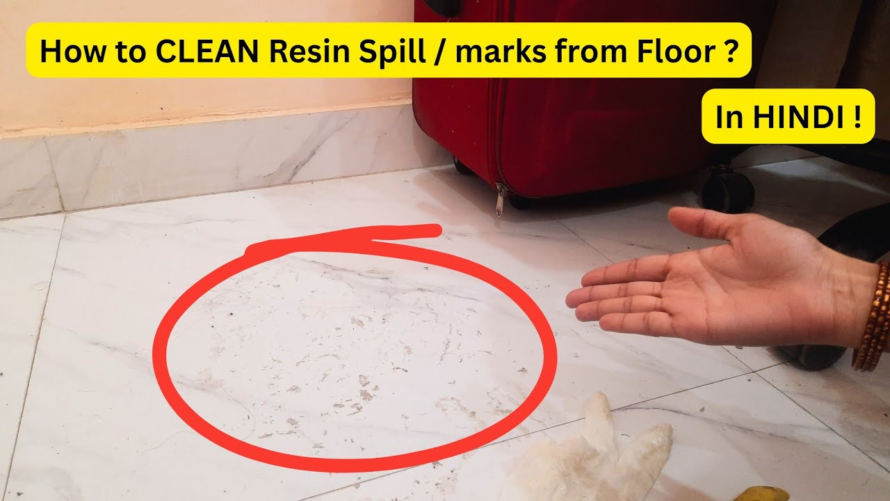 How to remove / Clean Resin Spill on Floor/ tiles | Easiest & fastest way to remove Epoxy 