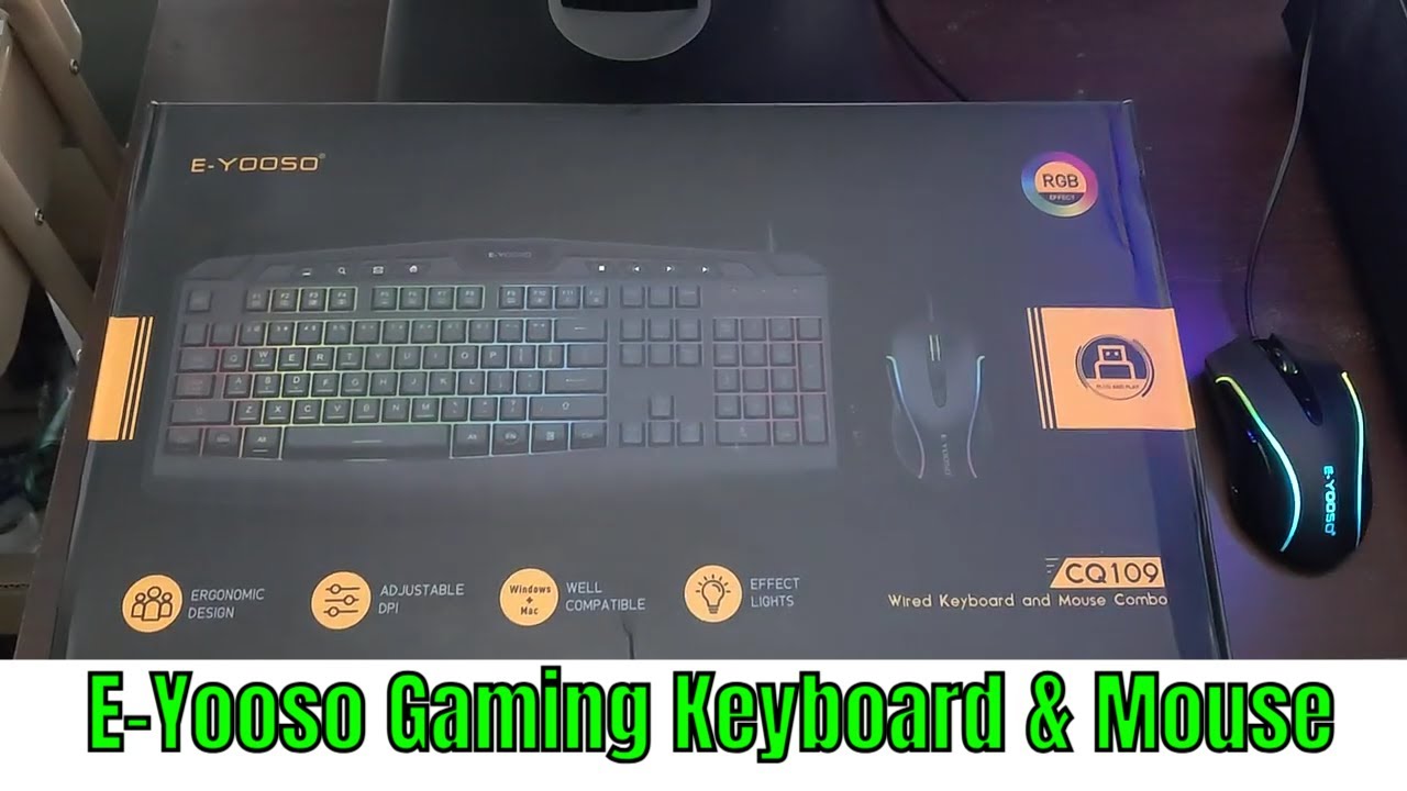 E-Yooso RGB LED keyboard Unboxing