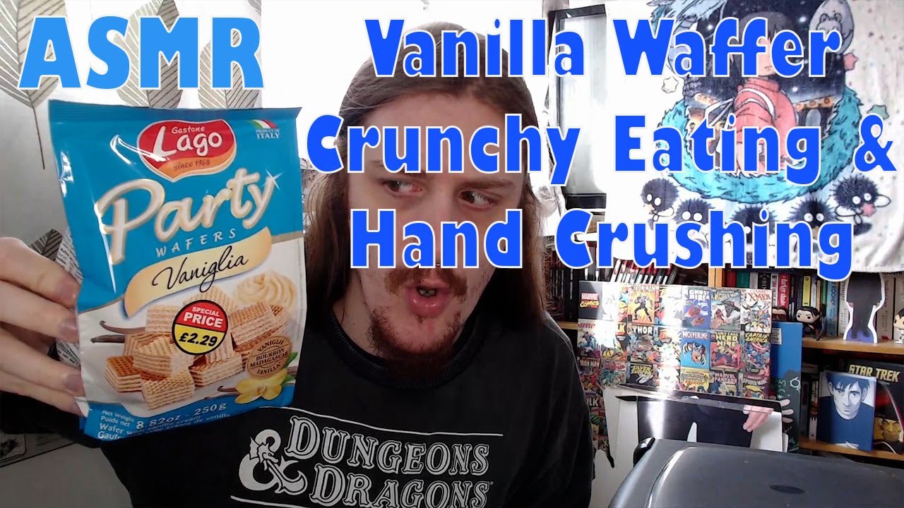 ASMR Vanilla Waffer Treat | Crunchy Eating and Hand Crushing | Mouth Sounds to sleep to #sleepaid