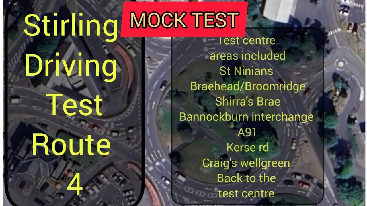 Stirling driving test route 4 mock test Clyde