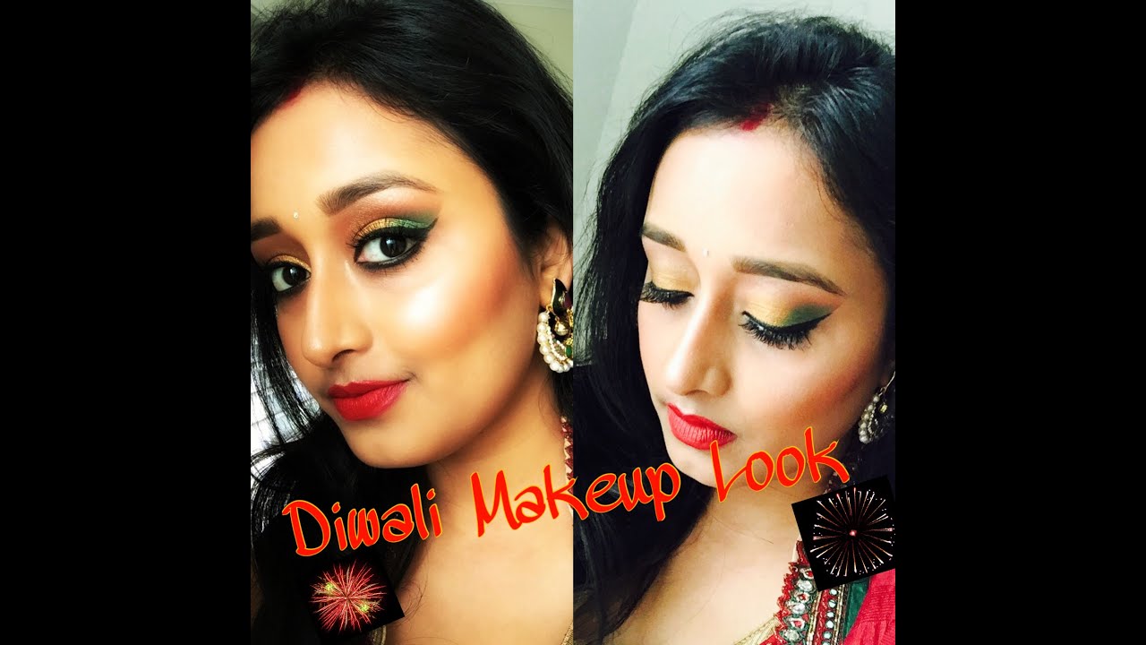 Diwali Makeup Tutorial 2015 |  Golden & Green Eye Makeup