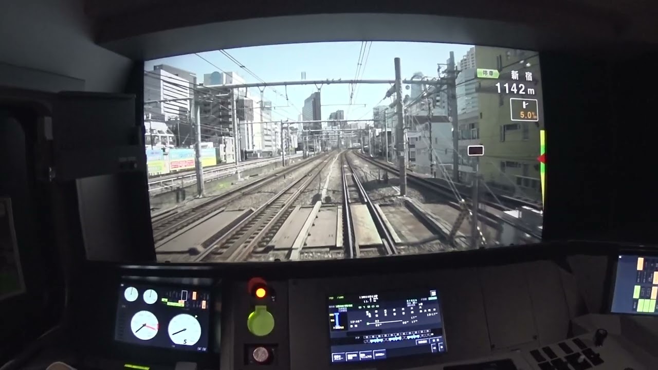 TASC切　勾配機動装置使用　鉄道博物館　E235系山手線シミュレータ　高田馬場〜代々木