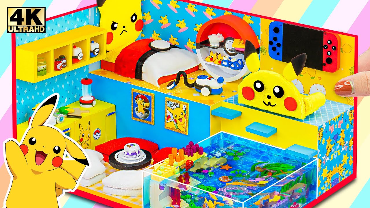 20 Days Build Miniature Amazing Pikachu House & DIY Mini LEGO Aquarium  ❤️ DIY Miniature Cardboard