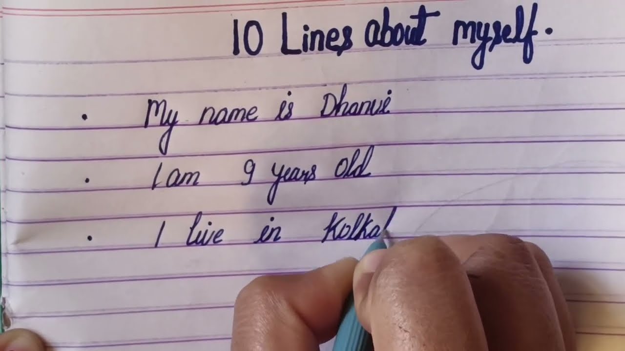 10 Lines on Myself | Beautiful Calligraphy Writing | Prinvish Calligraphy