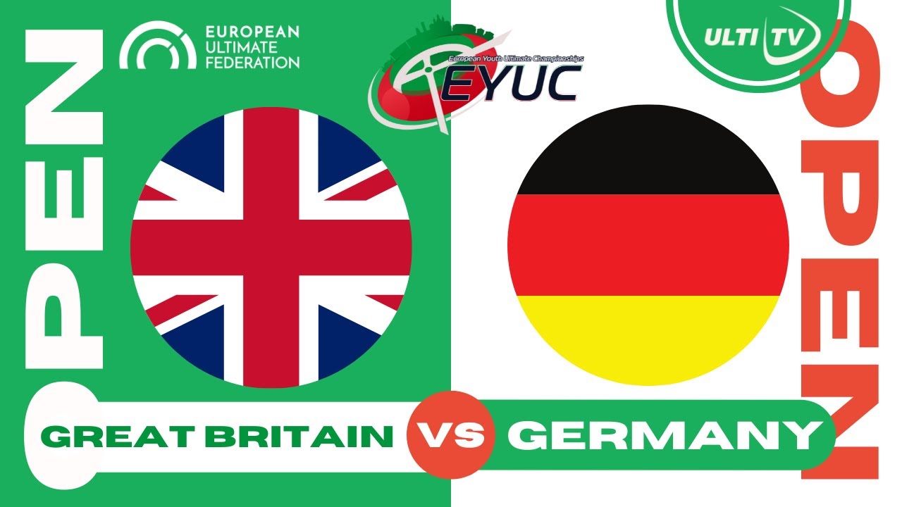 Great Britain vs Germany — OPEN Power Pool D — European Youth Ultimate Championships #EYUC2023