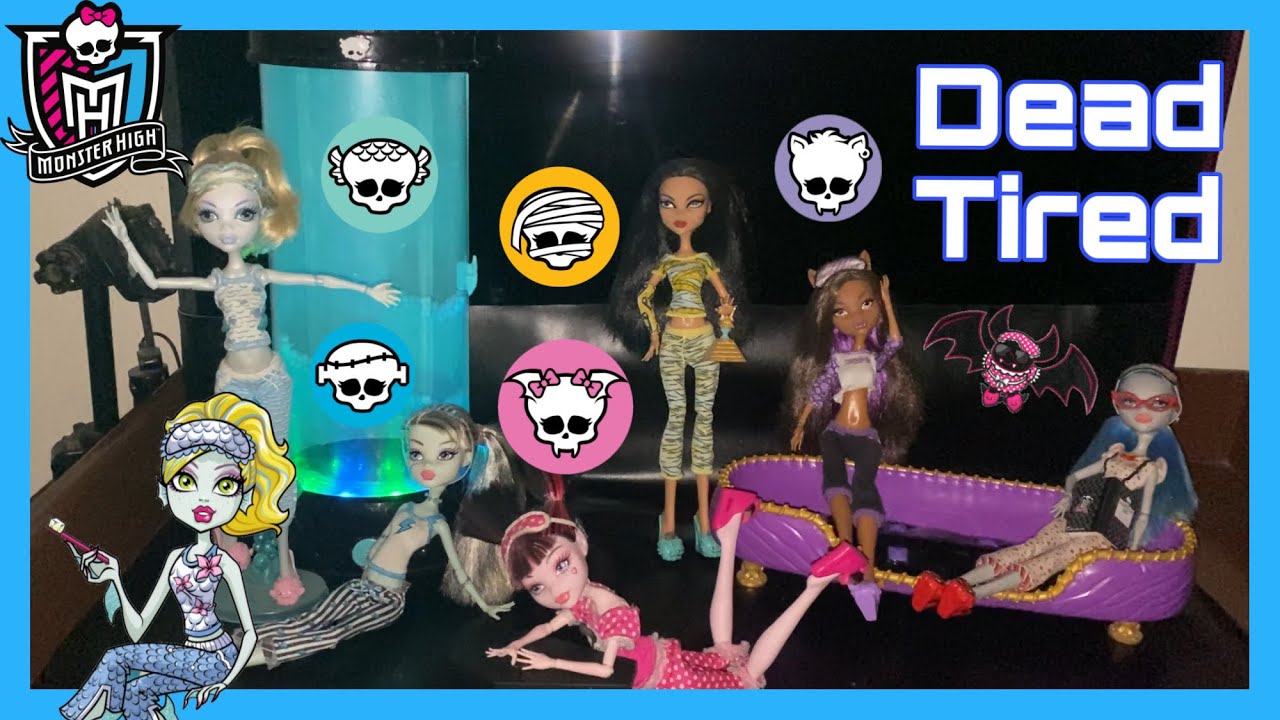 ☠️Mi colección de Monster High Dead Tired revisión en español/pijama de muerte😴