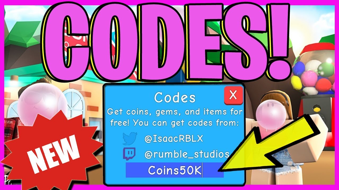 BUBBLEGUM SIMULATOR CODES 🍬 ROBLOX *NEW*