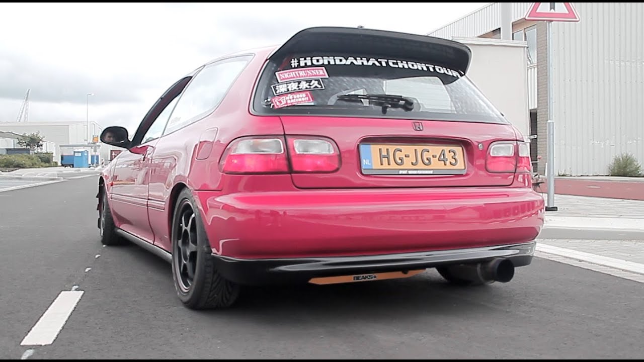 Honda Civic Eg Osaka Kanjo Style - Anti-Lag, Accelerations & SOUNDS!