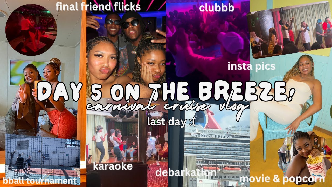 DAY 5 OF MY CARNIVAL BREEZE CRUISE EXPERIENCE! (Last Sea Day & Disembarkation)