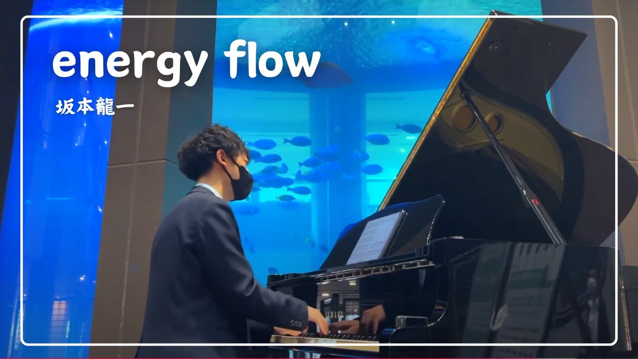 【ストピ旅・福岡編②】港のアクアリウムで『energy flow / エナジーフロー（坂本龍一）』を弾いてみた！【ベイサイドプレイス】