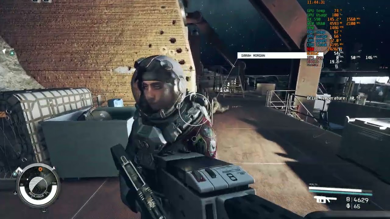 Starfield fsr 3 native + frame gen quick test on RX 590