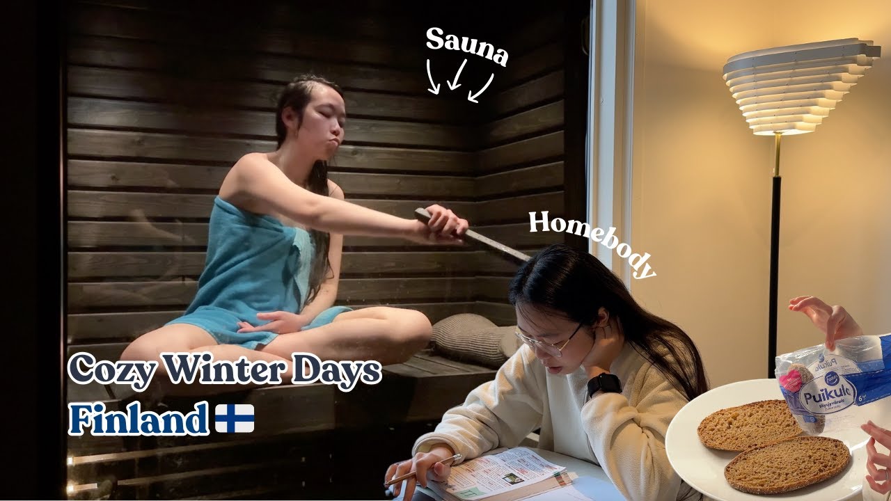 Winter in Finland - Cozy Winter Day, Sauna, Slow living, Day in the life of a homebody