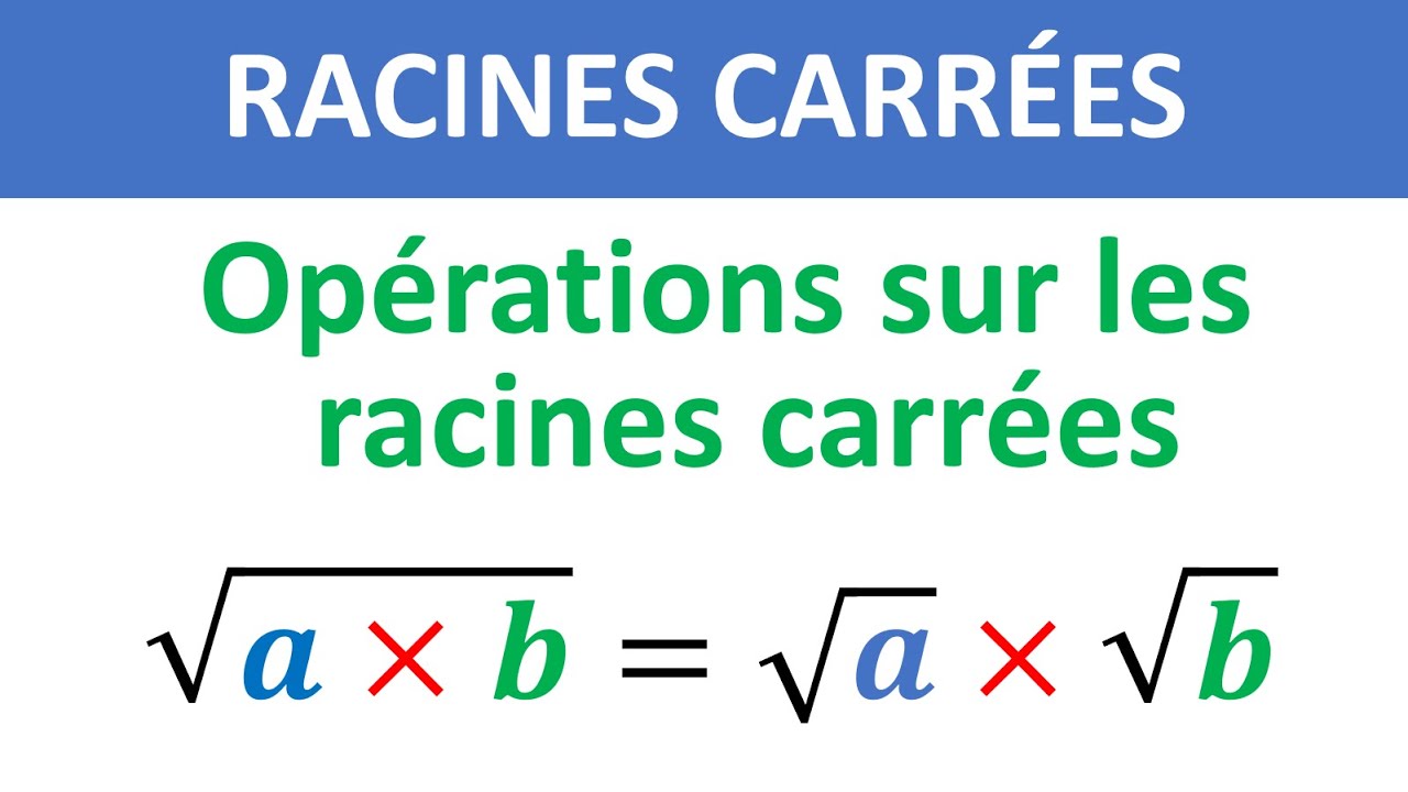 COURS: Opérations sur les racines carrées ► Racines carrées - 3ème année collège - 3APIC Biof