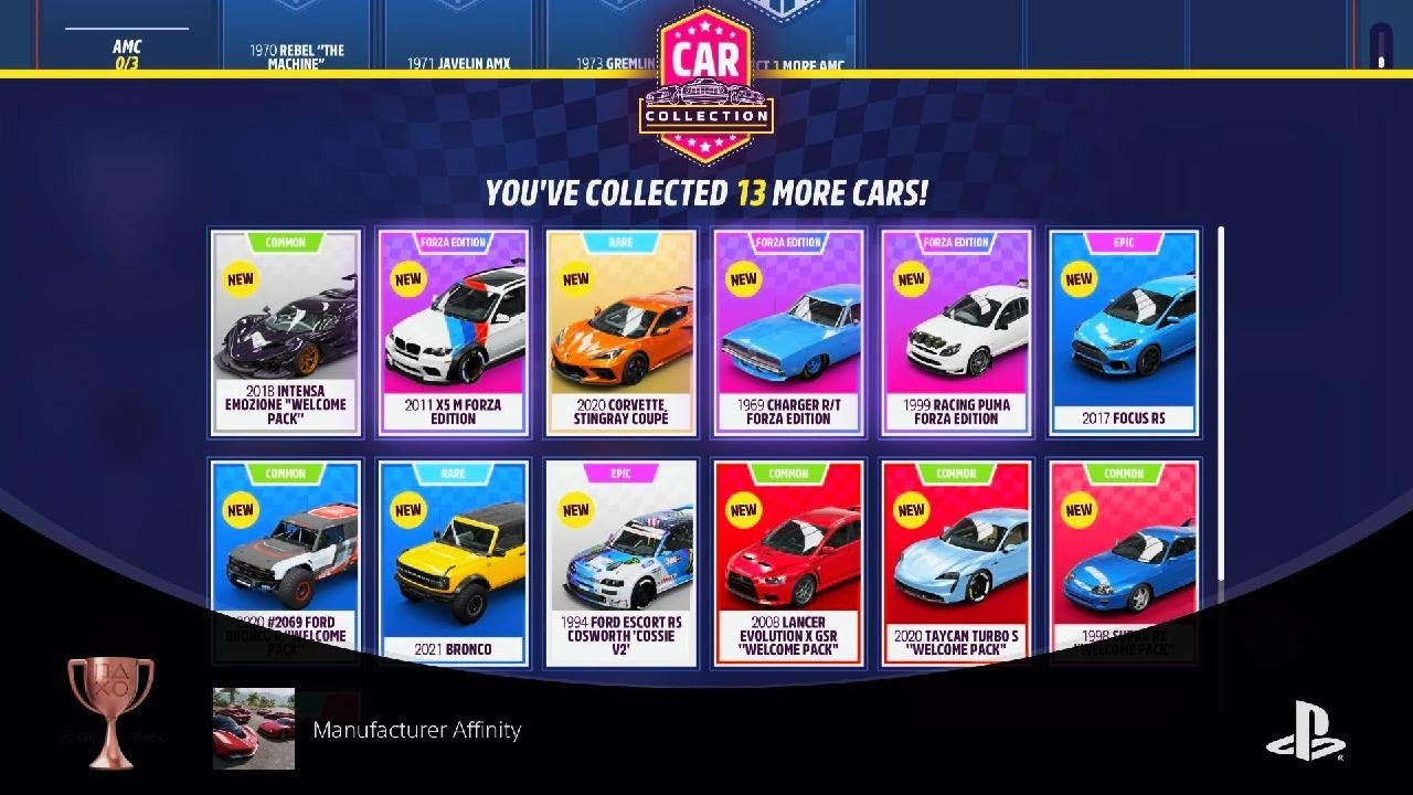 Forza Horizon 5 Manufacturer Affinity (BRONZE)Earn a Manufacturer Bonus