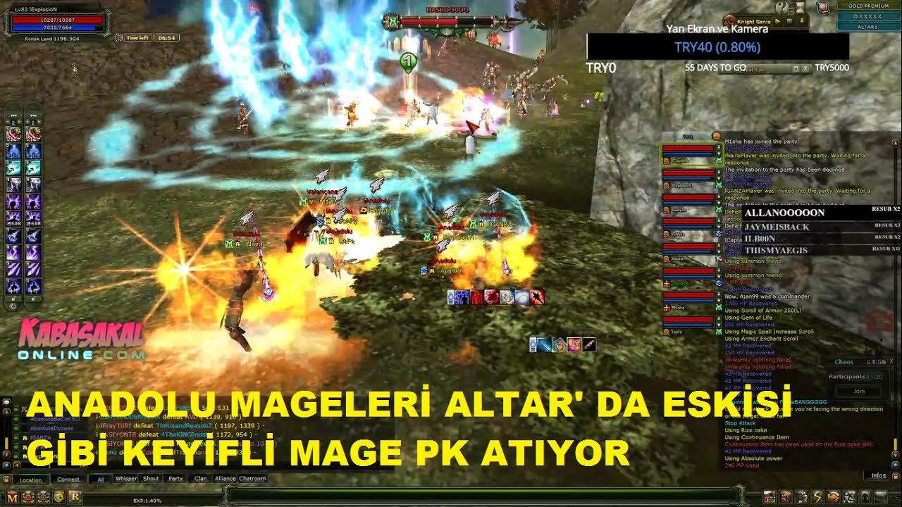 Anadolu Mageleri Altar' da Eskisi Gibi Keyifli Mage Pk Atıyorlar :D - Knight Online