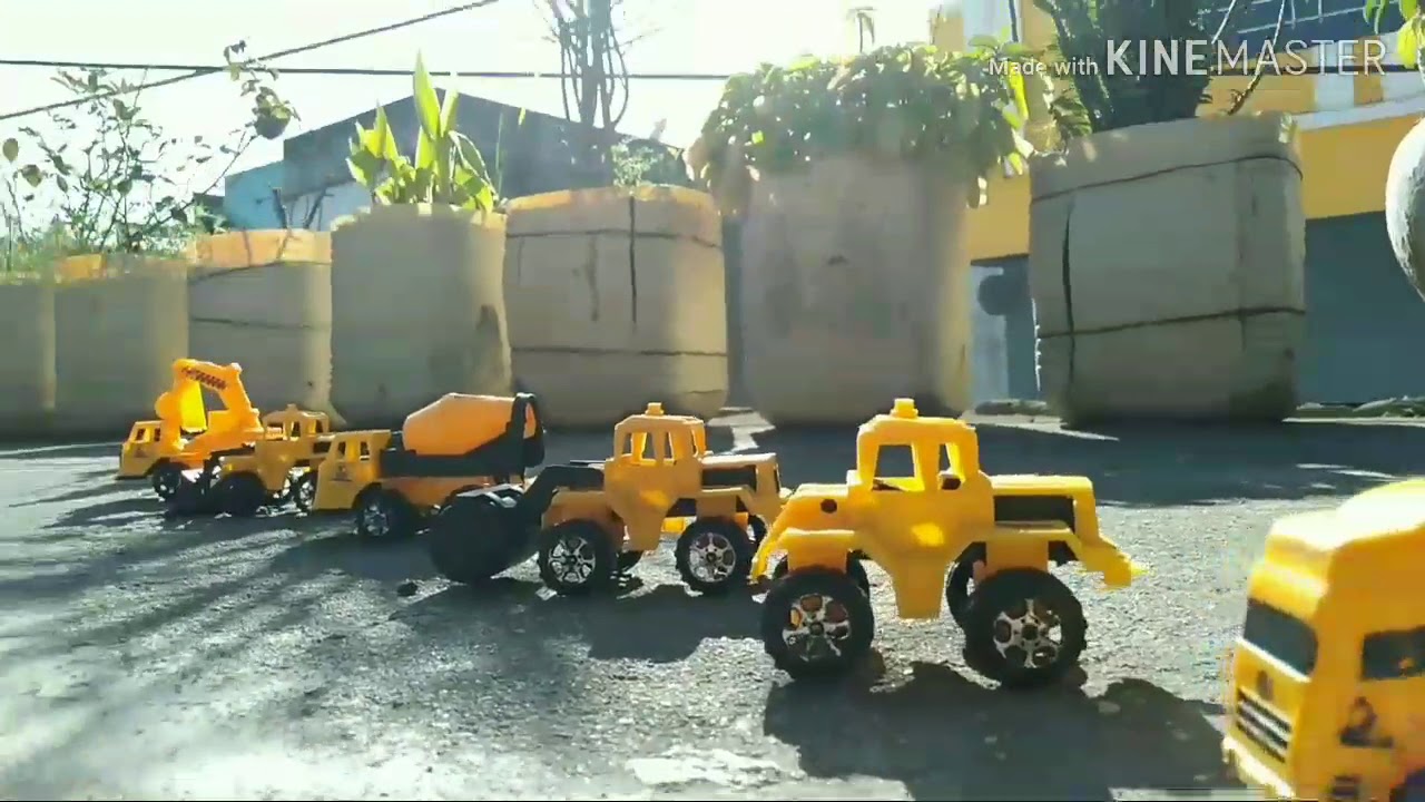 Kids car,🚕 bus🚌 ,truck, 🚒jcb 🚜, damfer 🚚🚚and🚖 roller, driving in this video