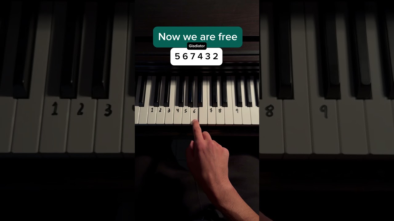 Gladiator (Now we are free) #piano #tutorial #cover #gladiator #pianotutorial #pianocover