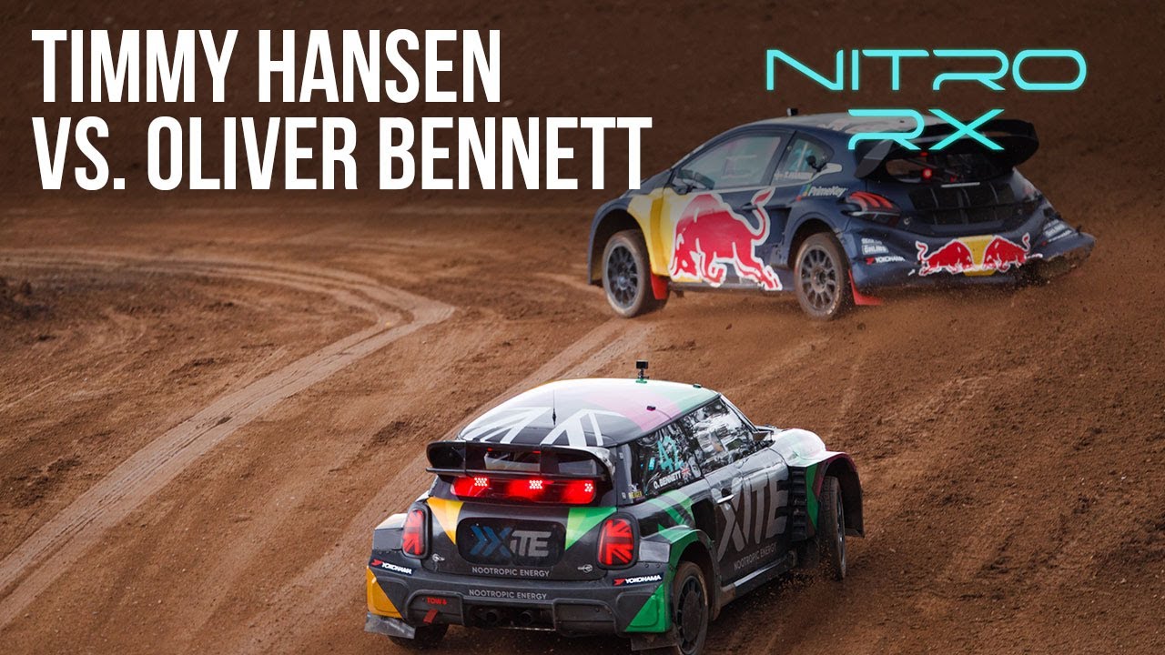 Timmy Hansen vs. Oliver Bennett | Nitro Rallycross Battle Bracket Round 2 Day 1