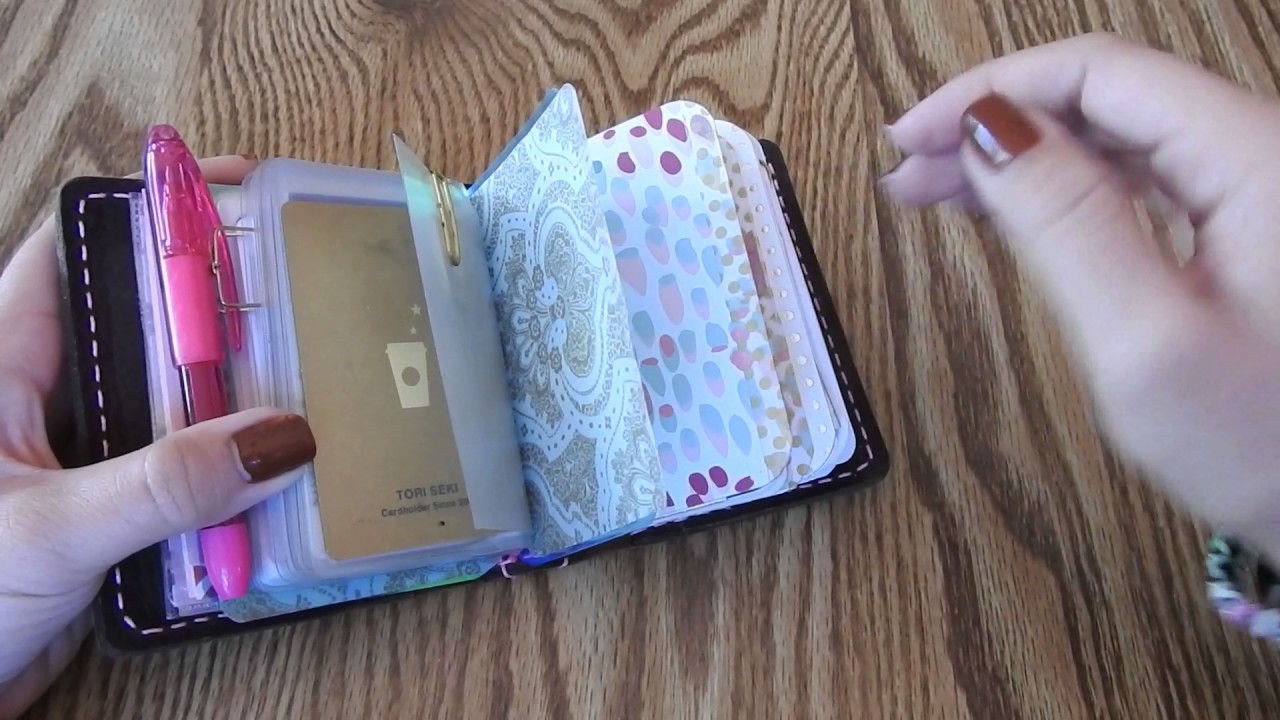 Micro Speckled Fawns Traveler's Notebook Wallet Setup