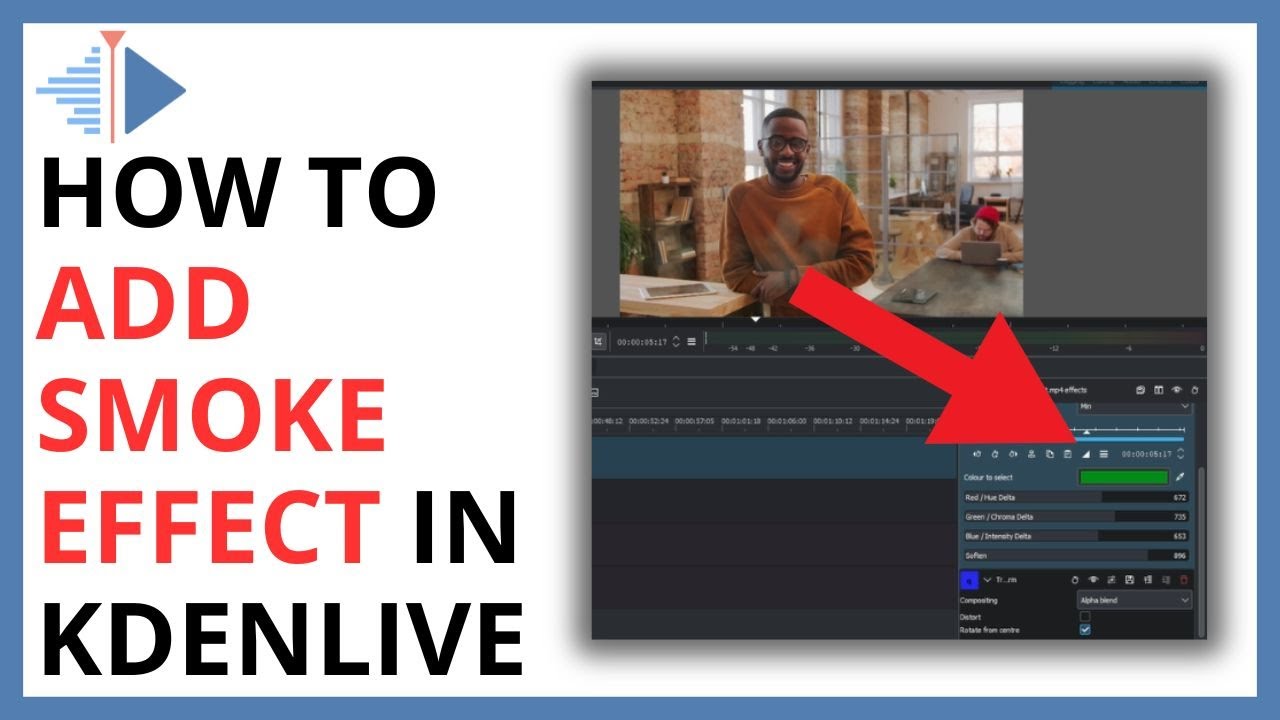 Как добавить эффект дыма в Kdenlive