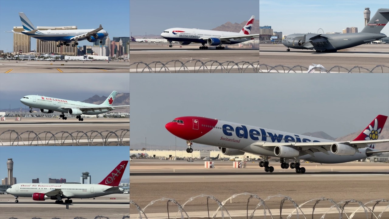 March 2025 | Las Vegas (LAS/KLAS) Heavy Aircraft Planespotting Compilation