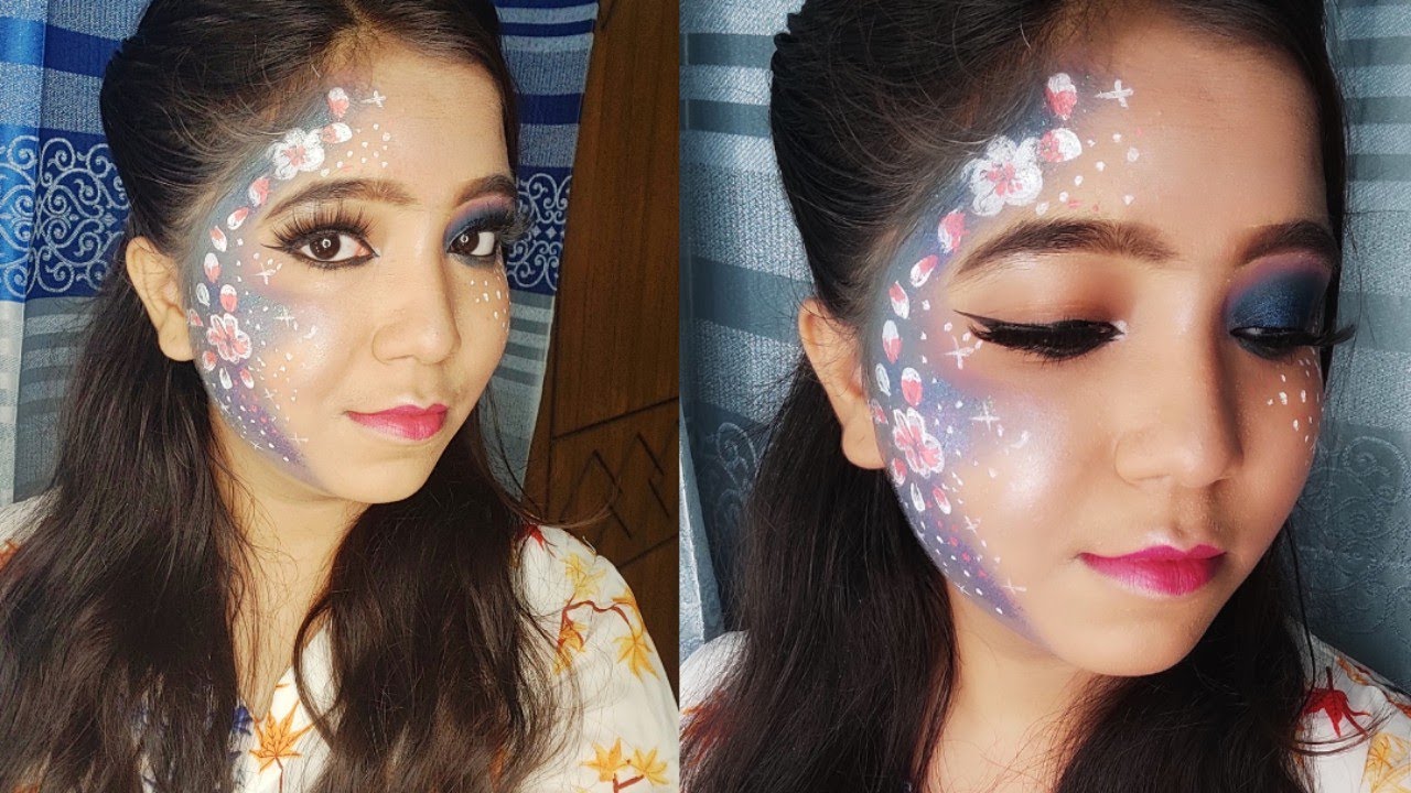 Fancy Holo Face Painting Makeup Tutorial..