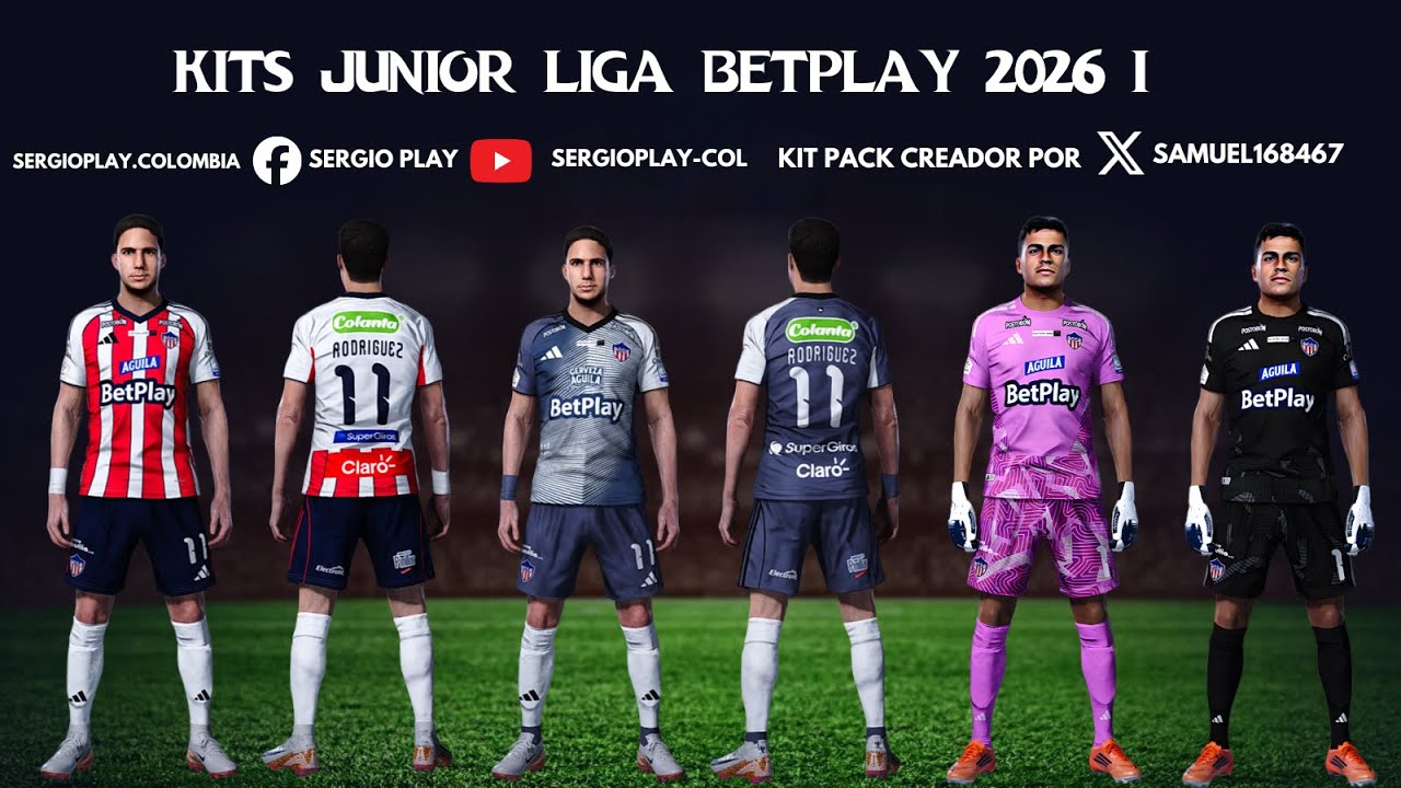 KITPACK JUNIOR DE BARRANQUILLA LIGA BETPLAY 2026 I PES 2021