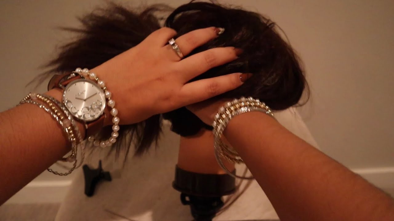 ASMR Relaxing Deep Scalp Scratching With Nails, Bracelet Sounds & Hair Brushing💤😴💆🏻&zwj;♀️