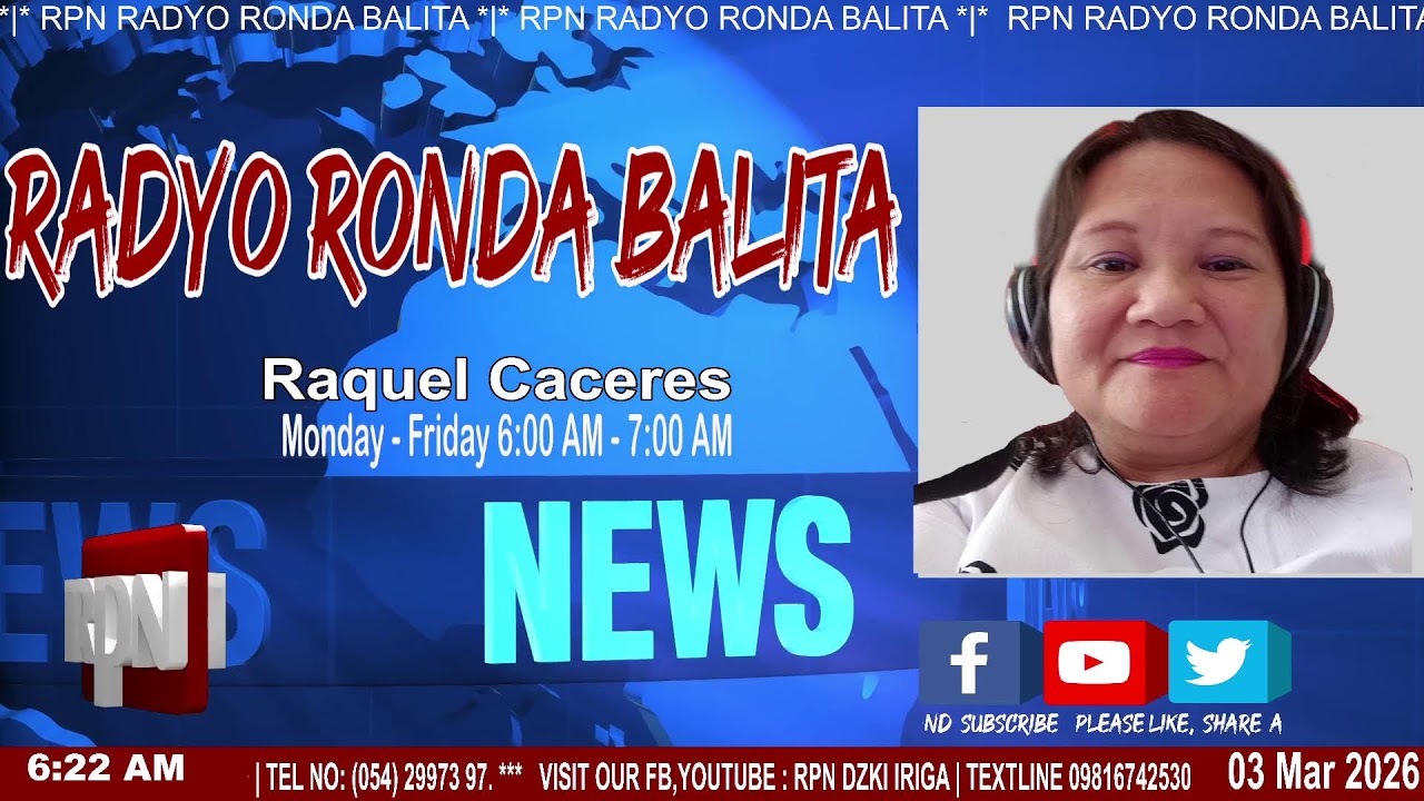RPN RADYO RONDA BALITA (Umaga)| | MAR 3,2026