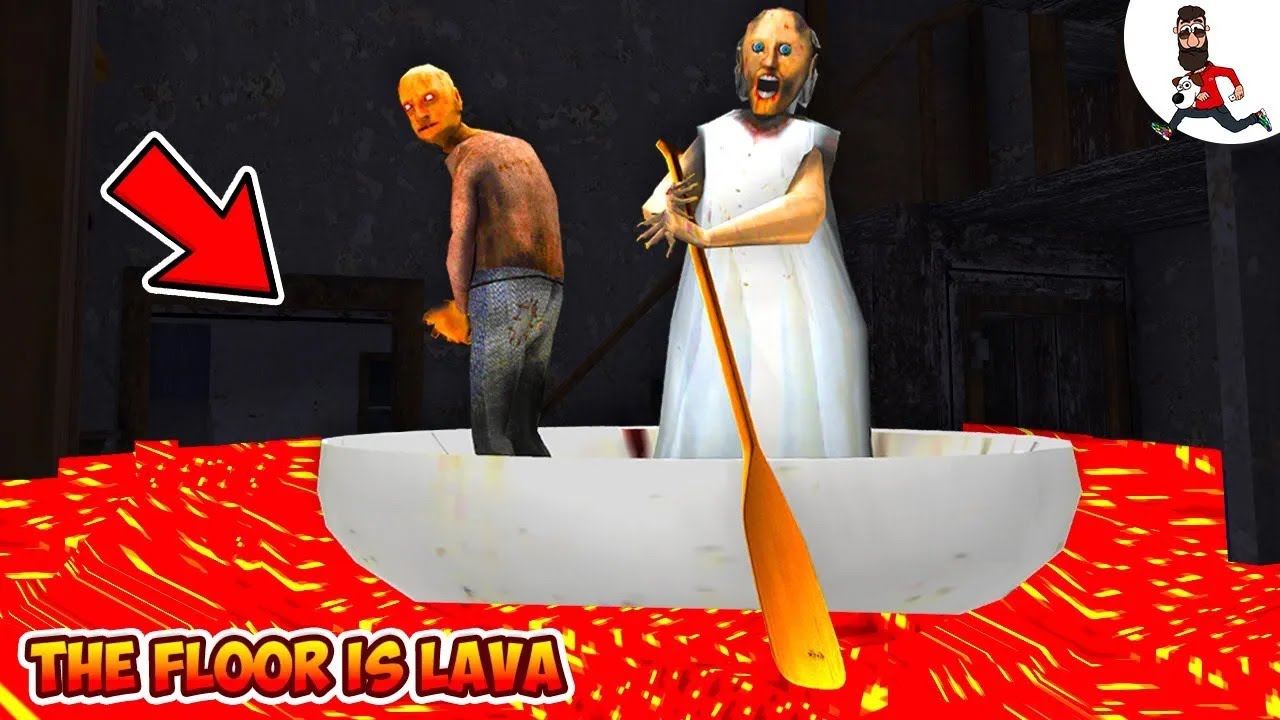 🔥Floor is Lava in Granny's house 🔥 Full Story 🔥 Funny game