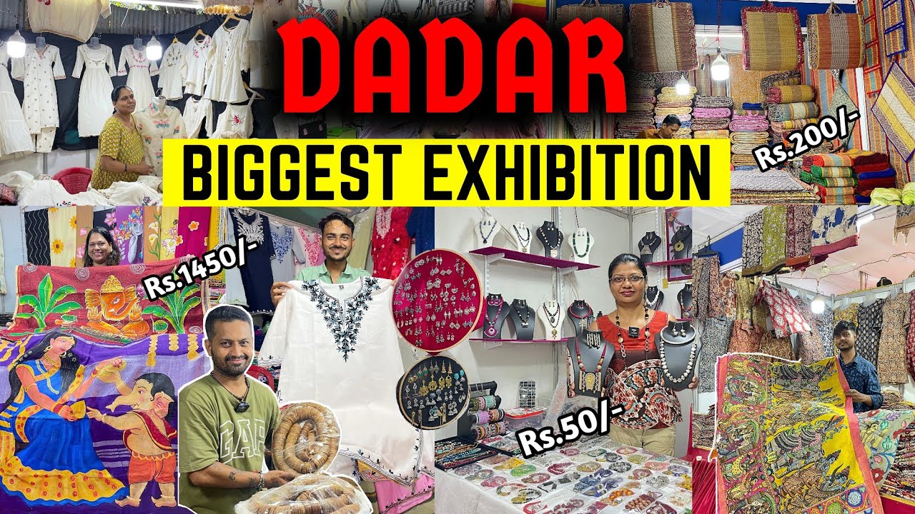 DADAR BIGGEST EXHIBITION | Kashmiri Work Kurti | Kalamkari Saree | Munga Silk Saree | Shopping Vlog
