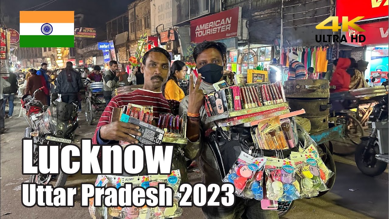 【India Walk 4K】Aminabad | Lucknow | Uttar Pradesh | 2022