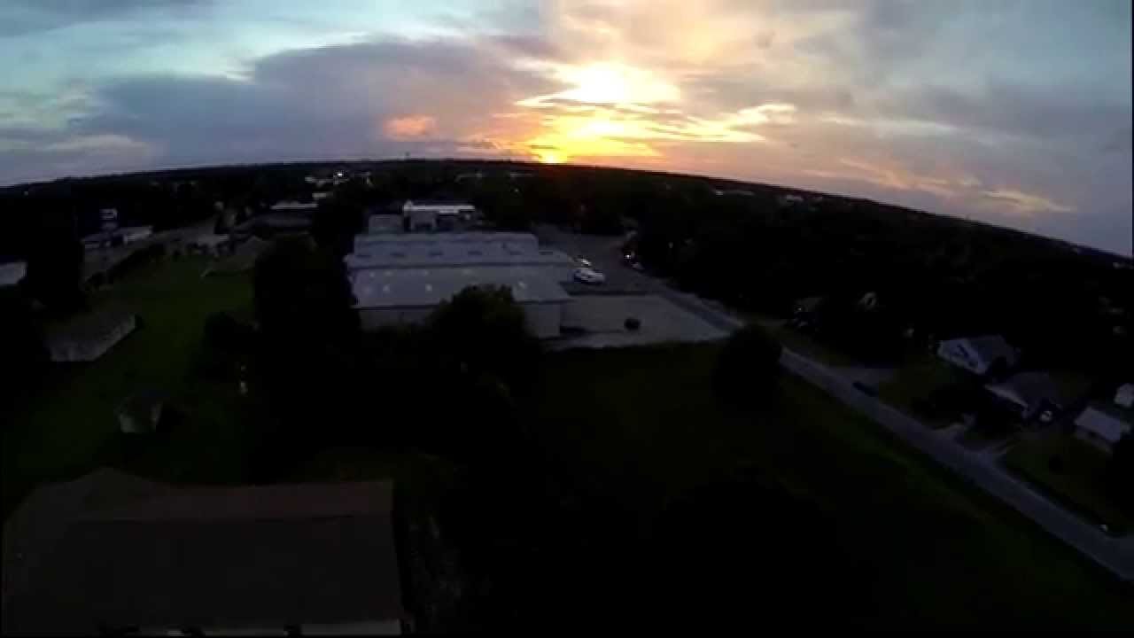 Testing the drone filming a down south sunset