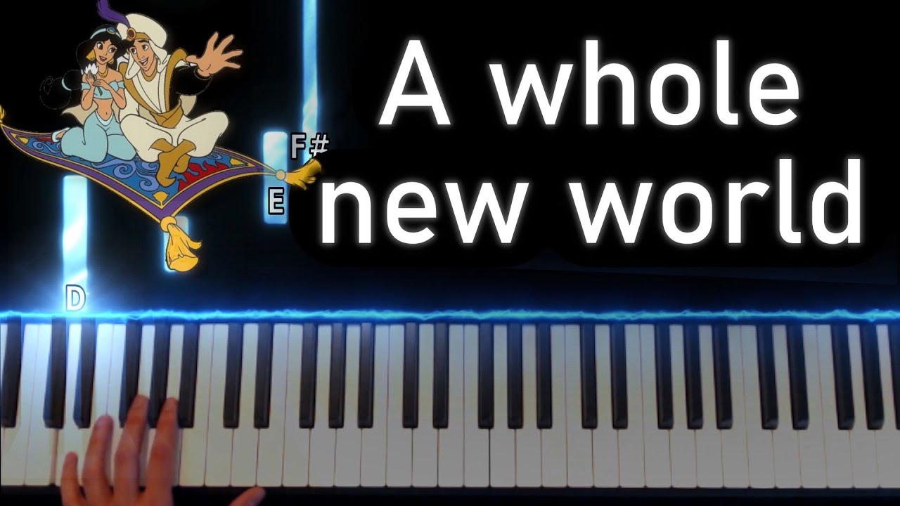 A Whole New World Piano Intermediate Tutorial