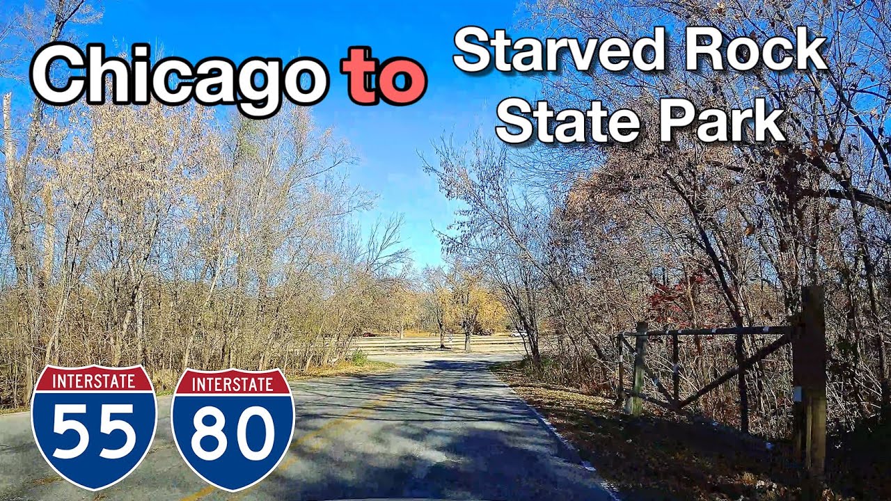 Chicago to Starved Rock State Park, Oglesby, Illinois / i 55 , I 80  #hiking