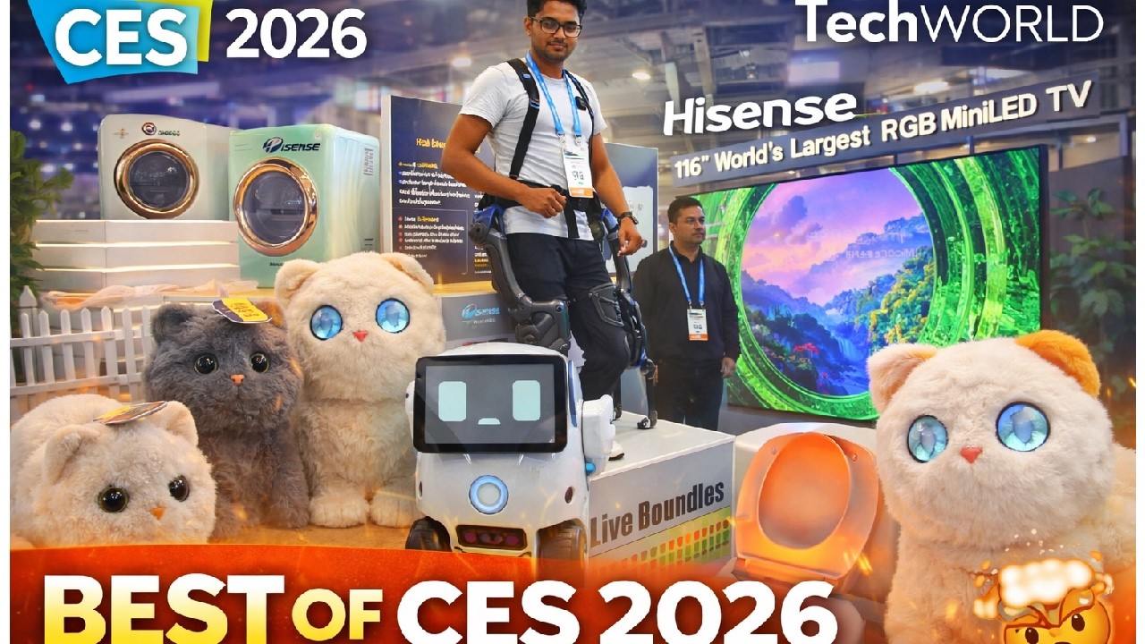 ЛУЧШЕЕ С CES 2026 🤯 Будущее технологий уже здесь (экзоскелеты, ИИ, умные дома)