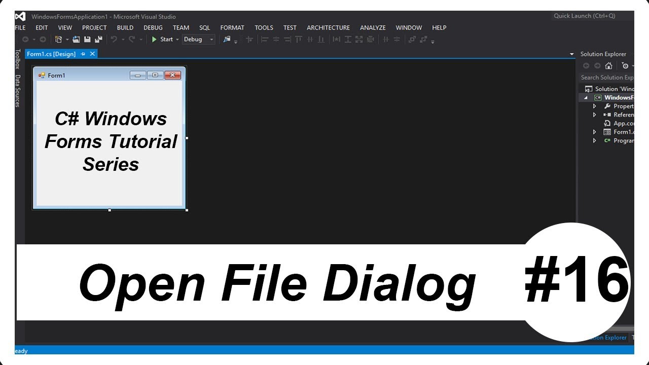 Учебное пособие по C# для Windows Forms #16 - Диалоговое окно открытия файла