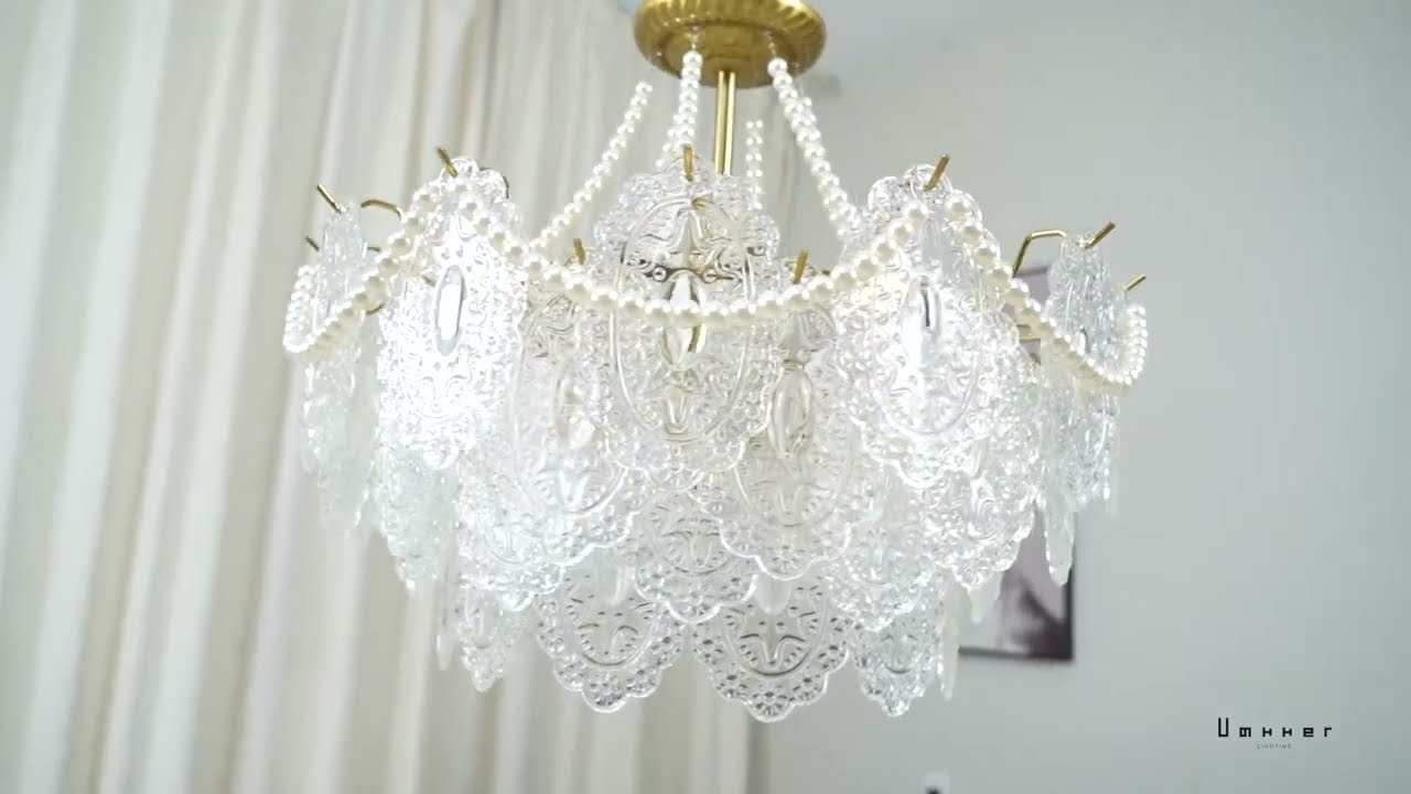 Pearls Glass Chandelier