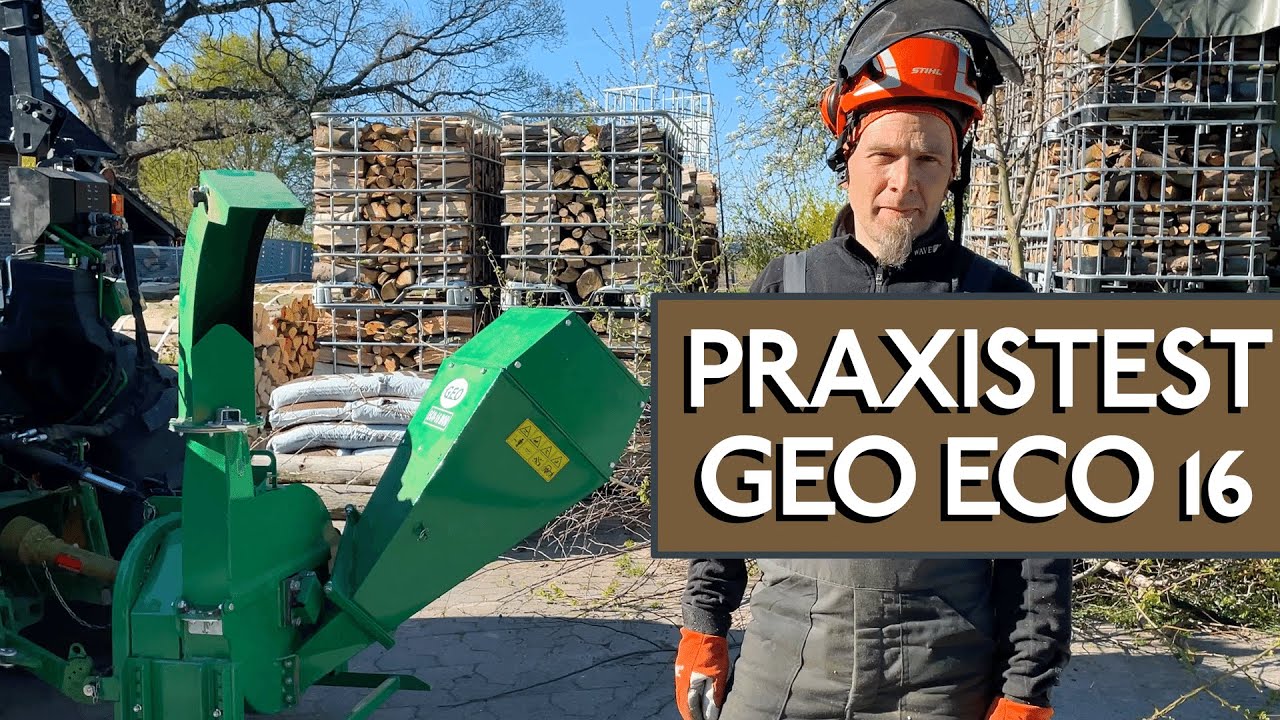 Praxistest + Erfahrungsbericht + Verstopfung bei 4:15  GEO ECO 16 Holzhäcksler Holzhacker Zapfwelle